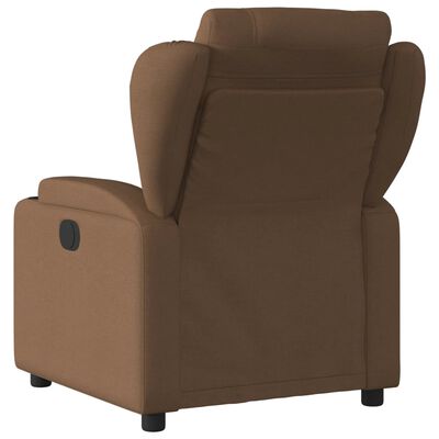 vidaXL Fauteuil inclinable Marron Tissu