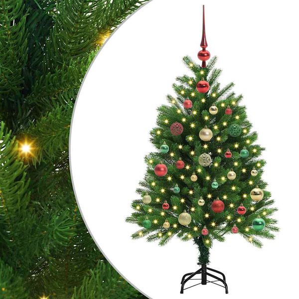 vidaXL Sapin de Noël avec 150 LED avec support Vert 120 cm PE