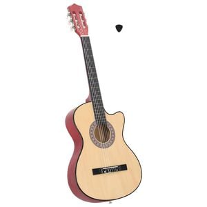 vidaXL Guitare acoustique pan coup&eacute; western avec 6 cordes 38" tilleul