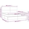 vidaXL Sommier &agrave; lattes de lit avec matelas Marron fonc&eacute; 200x200 cm