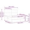 vidaXL Lit avec rangement et LED Gris fonc&eacute; 180 x 200 cm Polyester