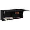 vidaXL Armoire murale de bain noir 100x25x40 cm bois d'ing&eacute;nierie