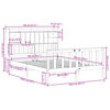 vidaXL Lit biblioth&egrave;que sans matelas 140x190 cm bois de pin massif