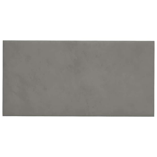 vidaXL Panneaux muraux 12 pcs Gris clair 30x15 cm Velours 0,54 m²