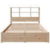 vidaXL Lit biblioth&egrave;que sans matelas 140x190 cm bois de pin massif