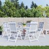 vidaXL Coussins de chaise &agrave; dossier haut lot de 6 carreaux gris