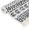 vidaXL Tapis Noir et blanc 100x300 cm Coton