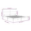 vidaXL Cadre de lit sans matelas 160x200 cm bois massif de pin
