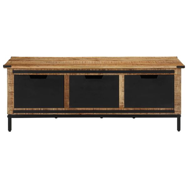 vidaXL Table basse avec tiroirs 110x50x40 cm bois de manguier massif