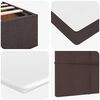 vidaXL Lit ottoman avec matelas marron fonc&eacute; 90x200 cm tissu