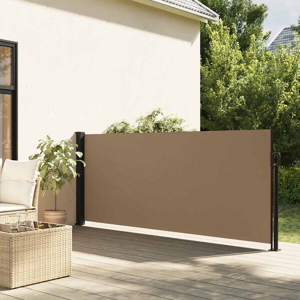 vidaXL Auvent lat&eacute;ral r&eacute;tractable taupe 140x300 cm
