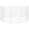 vidaXL Enclos pour animaux en libert&eacute; 12 panneaux 54 x 100 cm Fer galvanis&eacute;