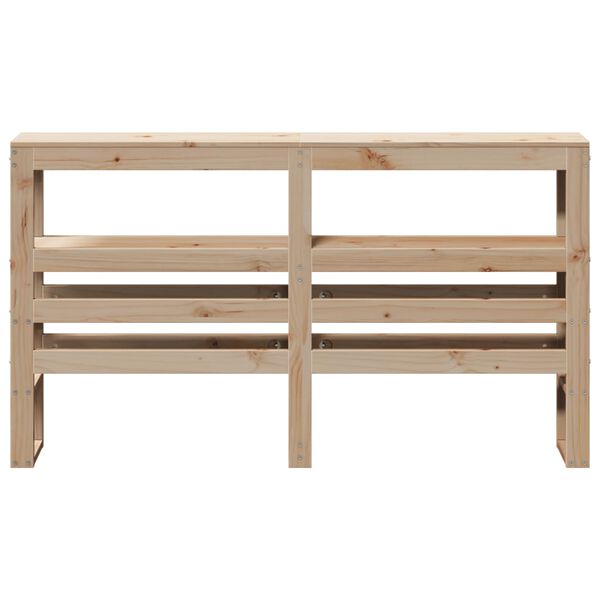 vidaXL T&ecirc;te de lit avec &eacute;tag&egrave;res 150 cm bois massif de pin