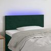 vidaXL T&ecirc;te de lit &agrave; LED Vert fonc&eacute; 100x5x78/88 cm Velours