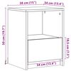 vidaXL Armoire de chevet avec lumi&egrave;res LED blanc bois d'ing&eacute;nierie