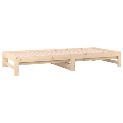 vidaXL Lit coulissant 2x(90x200) cm Bois de pin massif