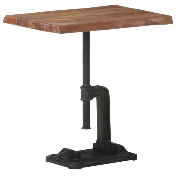 vidaXL Table d'appoint Marron 45x35x49cm Bois d'acacia massif et fonte
