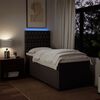 vidaXL Sommier &agrave; lattes de lit avec matelas Marron fonc&eacute; 90x190 cm