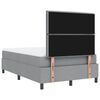 vidaXL Lit &agrave; ressorts avec matelas Gris clair 120 x 190 cm tissu