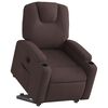 vidaXL Fauteuil inclinable &eacute;lectrique marron fonc&eacute; tissu