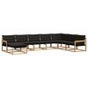 vidaXL Ensemble de canap&eacute;s d'ext&eacute;rieur 8 pc Blanc et noir