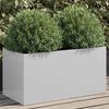 vidaXL Jardini&egrave;re argent&eacute; 62x30x29 cm acier galvanis&eacute;