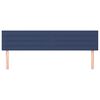 vidaXL T&ecirc;tes de lit 2 pcs Bleu 80x5x78/88 cm Tissu