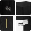 vidaXL Meuble mural Ch&ecirc;ne noir 34,5 x 34 x 90 cm Bois d'ing&eacute;nierie