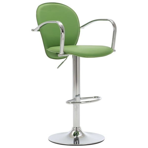 vidaXL Tabourets de bar avec accoudoir lot de 2 vert similicuir
