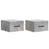 vidaXL Cabinet de chevet mural 2 pc Gris b&eacute;ton 34,5 x 33 x 20 cm