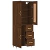 vidaXL Buffet haut Ch&ecirc;ne marron 69,5x34x180 cm Bois d'ing&eacute;nierie