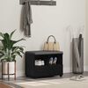 vidaXL Banc d'entr&eacute;e avec coussin Ch&ecirc;ne noir 60 x 38 x 46 cm