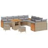 vidaXL Ensemble de canap&eacute; de jardin 17 pcs Beige et Gris clair