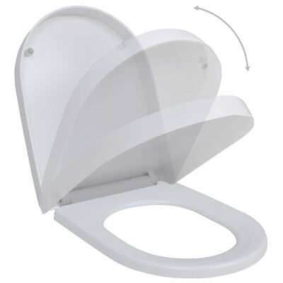 vidaXL Abattant WC avec frein de chute 2 pcs Plastique Blanc