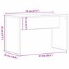 vidaXL Tabouret de dressing Ch&ecirc;ne noir 70 x 35 x 45 cm