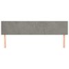 vidaXL T&ecirc;tes de lit Gris clair 200x5x78/88 cm Velours
