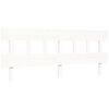 vidaXL Lit pour personne &acirc;g&eacute;e sans matelas blanc bois massif