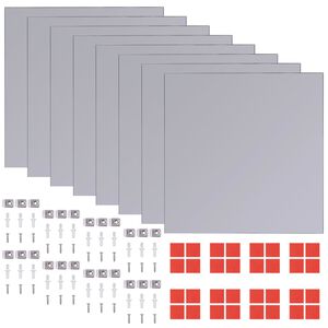 vidaXL Carreaux de miroir sans cadre 8 pcs 20,5 cm