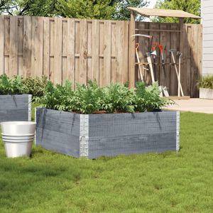vidaXL Jardini&egrave;re gris 100x100 cm bois de pin massif