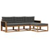 vidaXL Ensemble de canap&eacute;s d'ext&eacute;rieur 4 pc Naturel et Anthracite