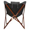 Lesli Living Chaise papillon 73x85x95 cm Gris et marron