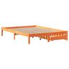 vidaXL Cadre de lit sans matelas cire marron 140x190cm bois pin massif
