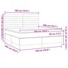 vidaXL Sommier &agrave; lattes de lit avec matelas Marron fonc&eacute; 180x200 cm