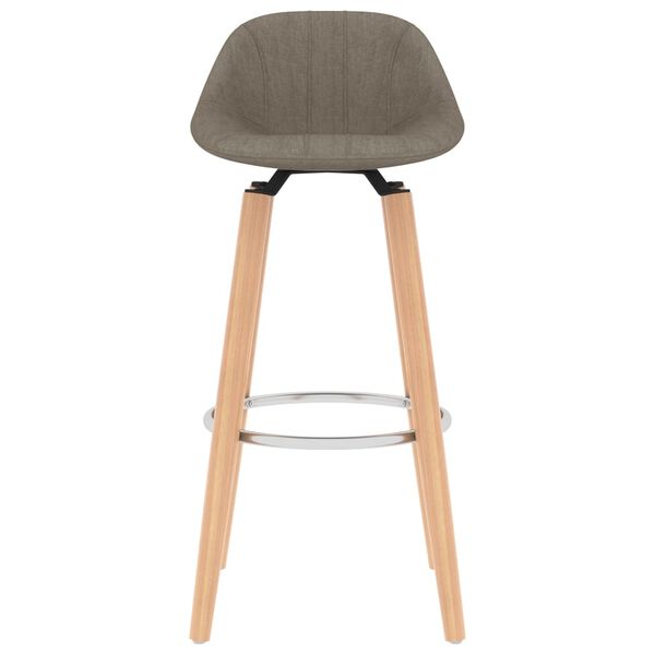 vidaXL Tabourets de bar lot de 2 taupe tissu