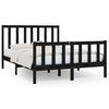 vidaXL Cadre de lit sans matelas noir 120x200 cm bois massif