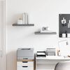 vidaXL &Eacute;tag&egrave;re murale flottante 2 pcs Gris brillant 50x23x3,8 cm MDF