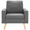 vidaXL Fauteuil gris fonc&eacute; tissu