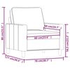 vidaXL Fauteuil Jaune 60 cm Velours