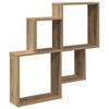 vidaXL &Eacute;tag&egrave;re murale ch&ecirc;ne artisanal 80x15x78,5 cm bois d'ing&eacute;nierie