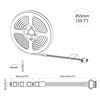 vidaXL Bande LED 4 pcs Noir et Transparent 75 x 0,8 x 0,3 cm